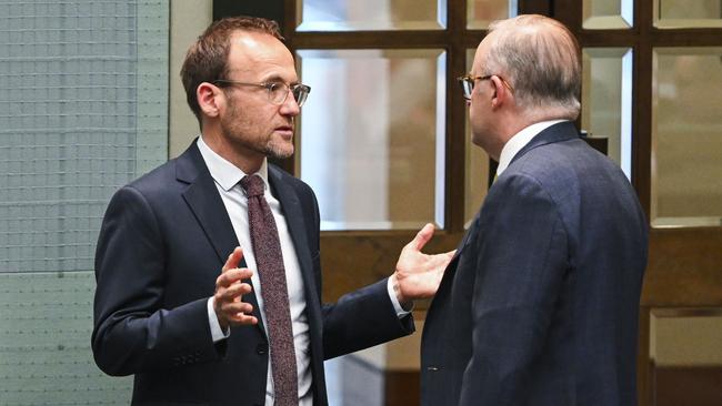 Greens leader Adam Bandt and Prime Minister Anthony Albanese have struck a deal. Picture: NCA NewsWire / Martin Ollman