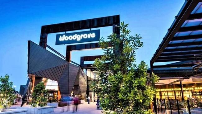 Terrified shoppers ran to hide in stores as the violent fight unfolded in the middle of Woodgrove Shopping Centre. Picture: Supplied