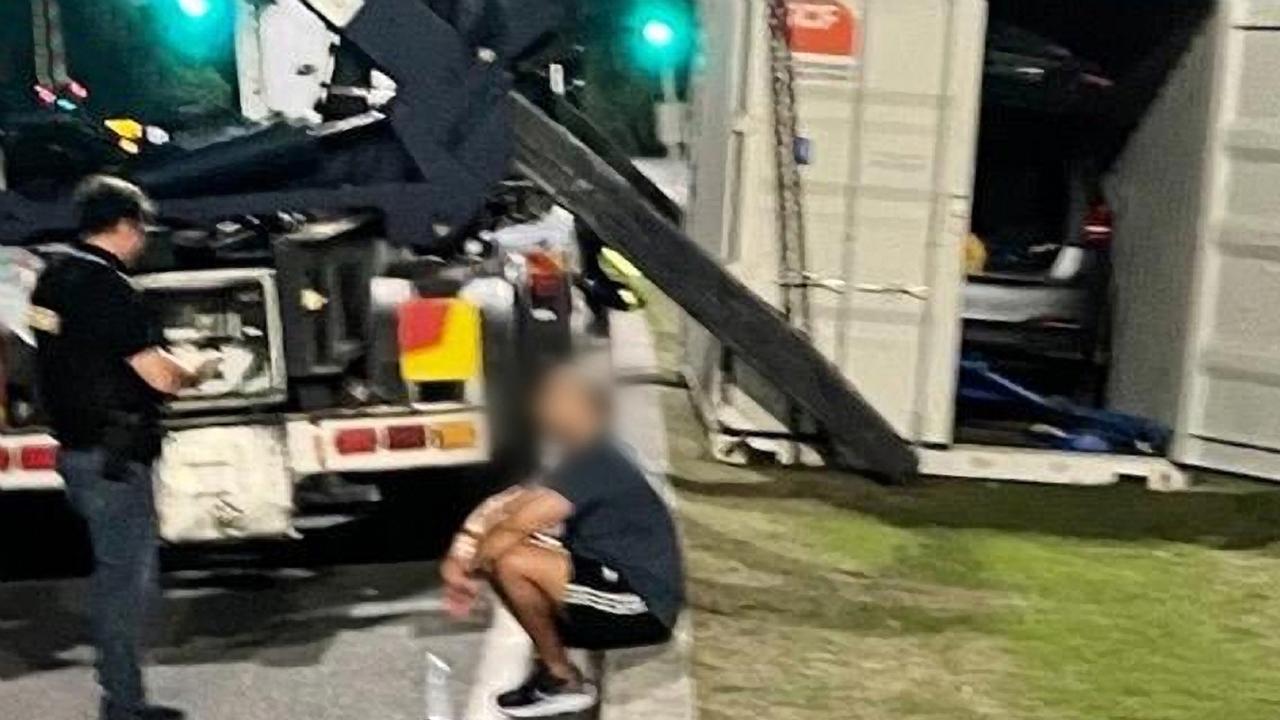 Baluch allegedly cut off his ankle bracelet while out on bail and disappeared for several weeks, before being arrested at the NSW and Queensland border. Picture: NSW Police