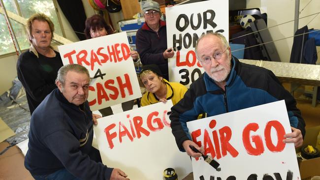 Wantirna Caravan park evictees plan to protest this weekend in a bid to get compensation. Picture: Chris Eastman