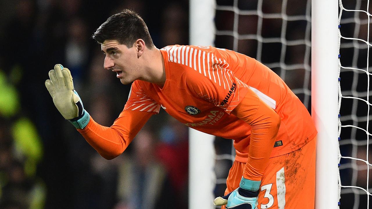 Chelsea's Belgian goalkeeper Thibaut Courtois