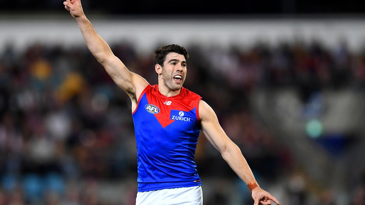 Christian Petracca will do everything he can to play. Picture: Albert Perez/AFL Photos via Getty Images