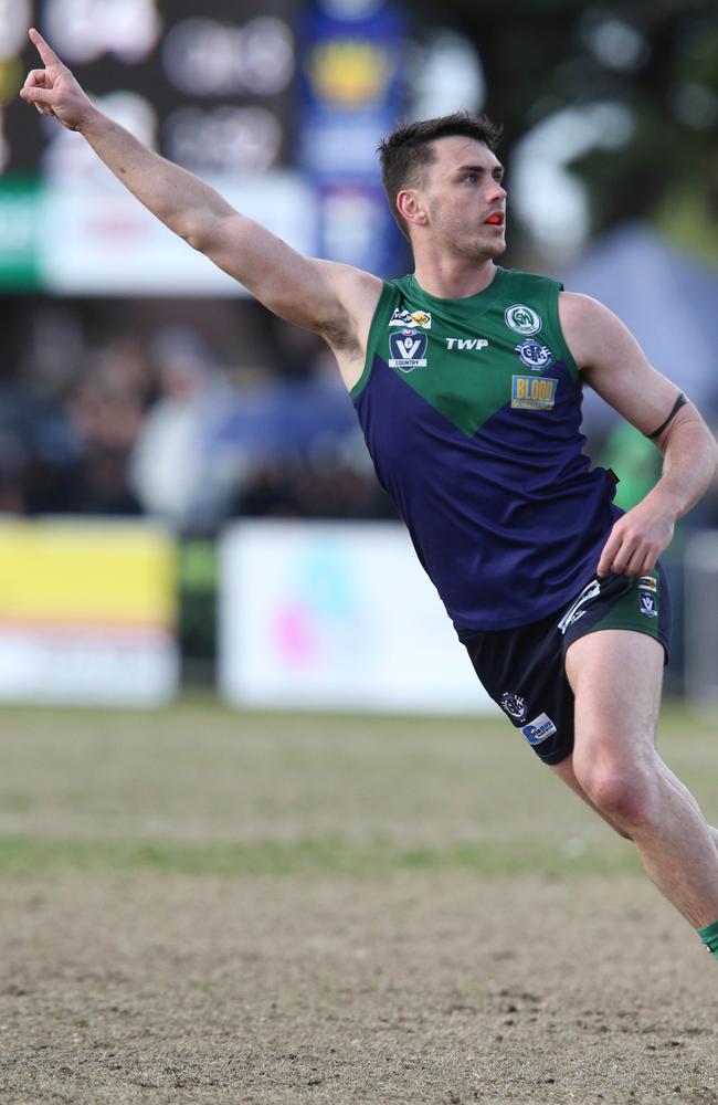 Joe Maishman was one of St Mary’s best in the grand final against Leopold. Picture: Mark Wilson