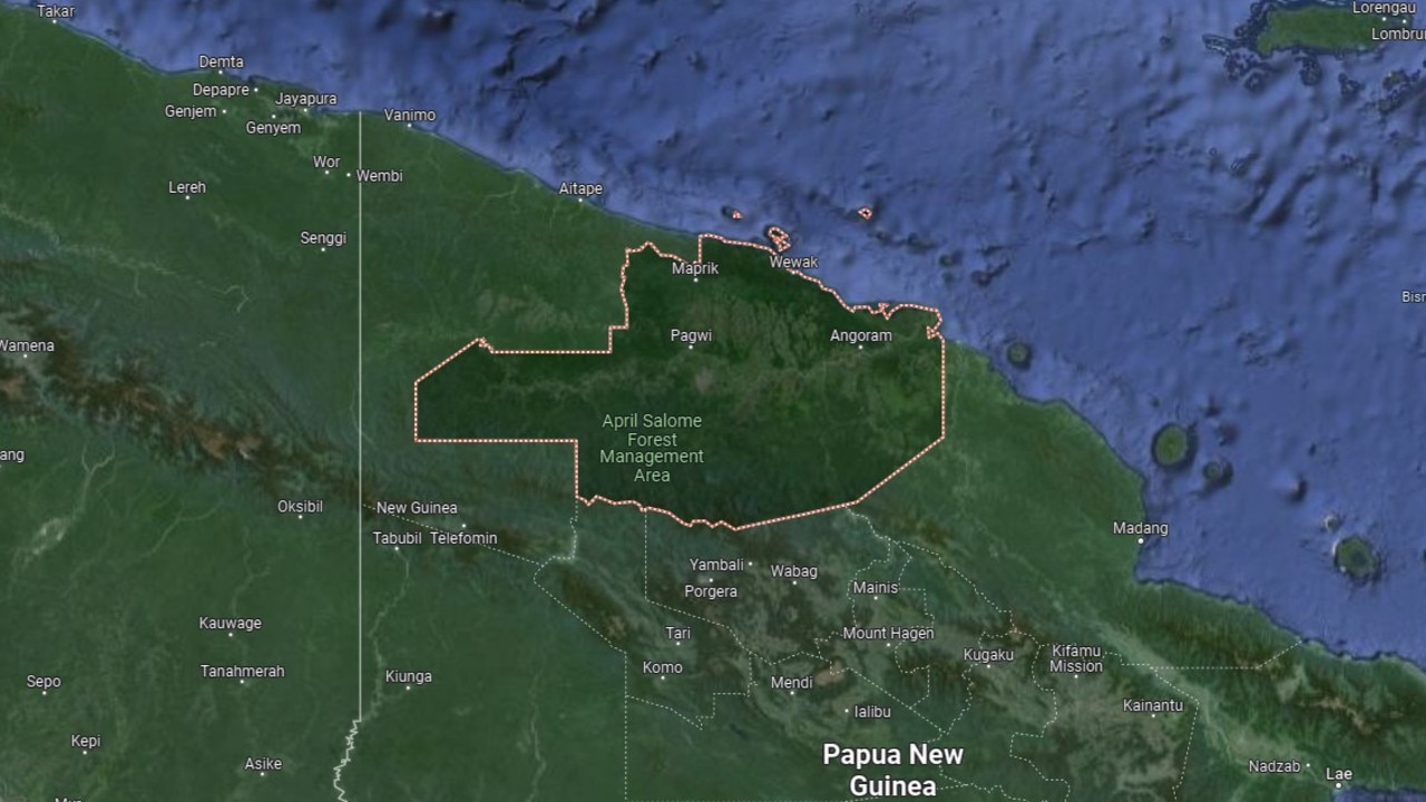 The killings took place in the Kanda area of Angoram, in the north of PNG’s main island. Picture: Google Maps