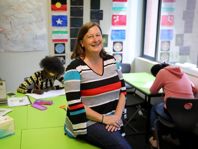 Principal Lisa Wilson from the River Nile School, which was set up to cater for young refugee and migrant women who have had disrupted schooling or who are struggling to cope with their current education arrangements. Picture: Stuart McEvoy