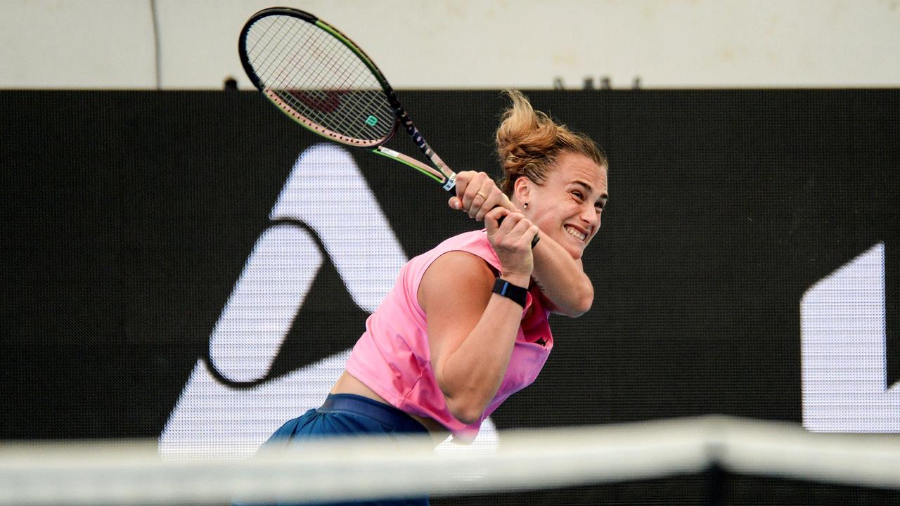 Aryna Sabalenka is one of the main threats for Ash Barty in Adelaide this week and at the Australian Open. Picture: AFP