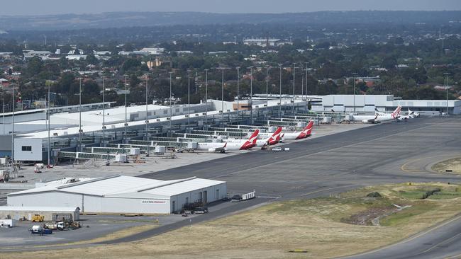 The Adelaide Airport from above. Picture: Naomi Jellicoe