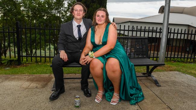 St John's College Woodlawn class of 2022: Andrew O'Brien with Malaika Taylor. Picture: Cath Piltz
