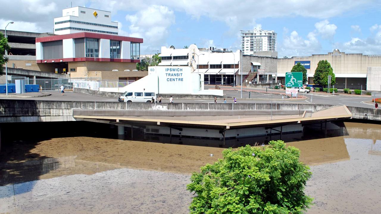 The Ipswich transit centre during the 2011 flood.