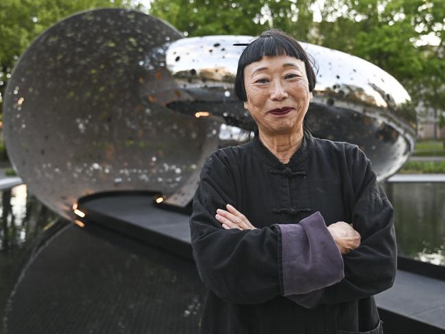 CANBERRA, Australia - October 24, 2024: Lindy Lee's and Ouroboros, an immersive, public sculpture at National Gallery of Australia in Canberra. Ouroboros was commissioned to celebrate the National GalleryÃ¢â¬â¢s 40th anniversary in 2022. Picture: Martin Ollman