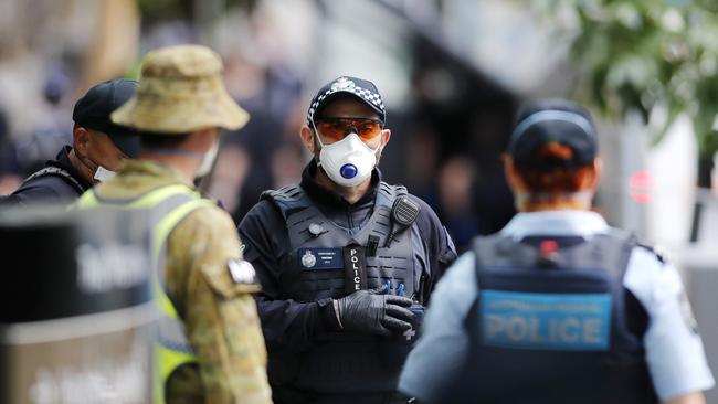 Australia Federal Police pictured at the Four Points Hotel. Picture: Josh Woning