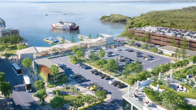 An artist’s impression of part of the proposed Toondah Harbour project by Walker Corporation. Picture: Supplied