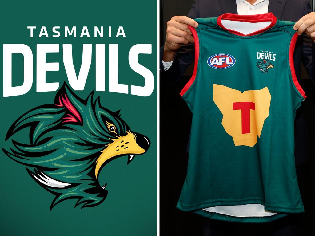 Tasmania Devils revealed as 19th AFL team, jersey logo and colours ...