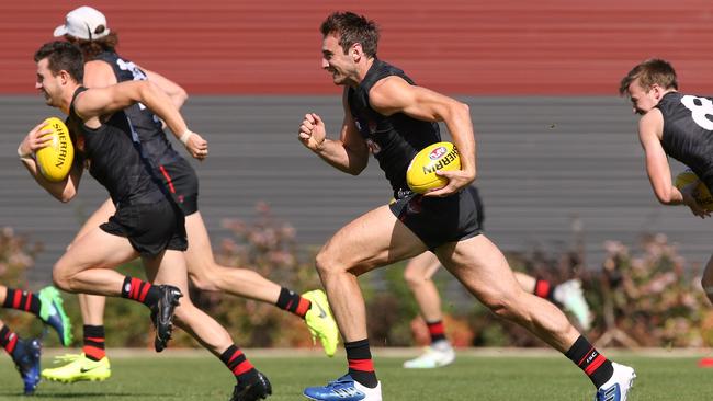 Jobe Watson at Essendon training. Picture: Wayne Ludbey