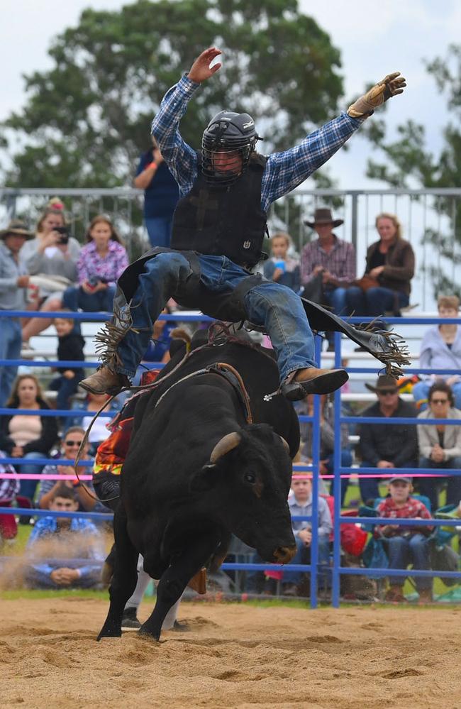 A photo from an earlier Gympie Bull n Bronc. A teenage girl was bashed in a toilet and at least one other young man attacked and chased by a group of teenagers drinking alcohol at the Gympie Bull n Bronc Rodeo on Saturday night, 2025. Picture: Shane Zahner