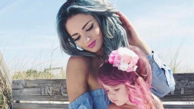 Charity LeBlanc has copped criticism for dying her two-year-old daughter's hair pink.
