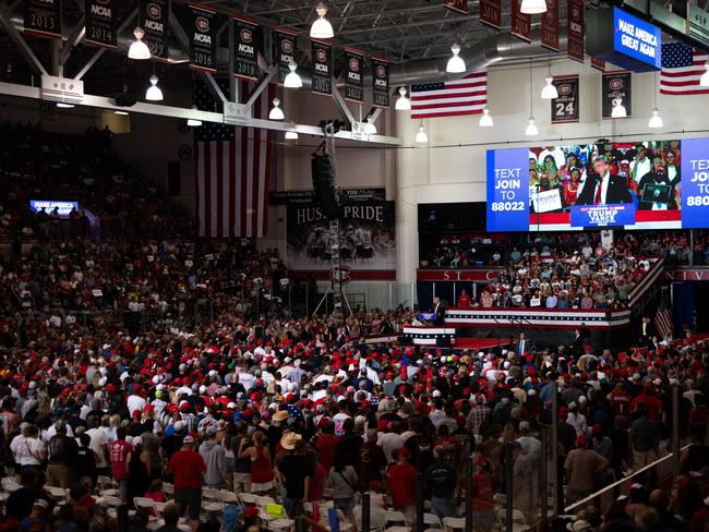 Trump fans at the rally in St Cloud, Minnesota. Picture: Getty Images via AFP