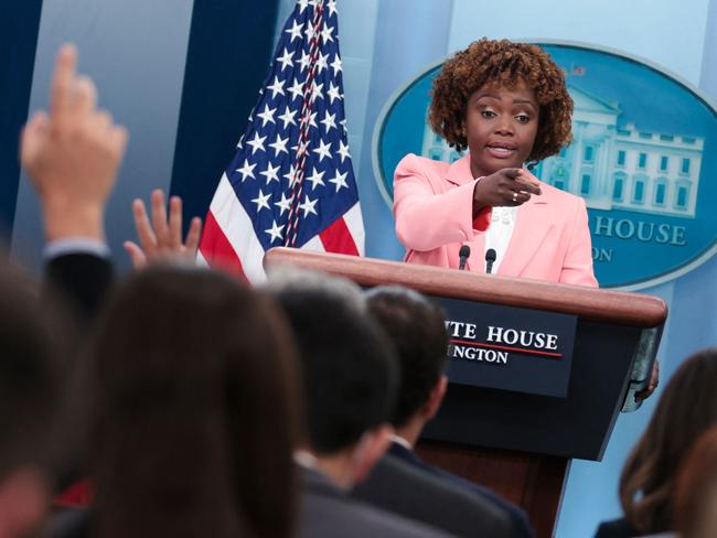 White House press secretary Karine Jean-Pierre. Picture: Oliver Contreras/AFP