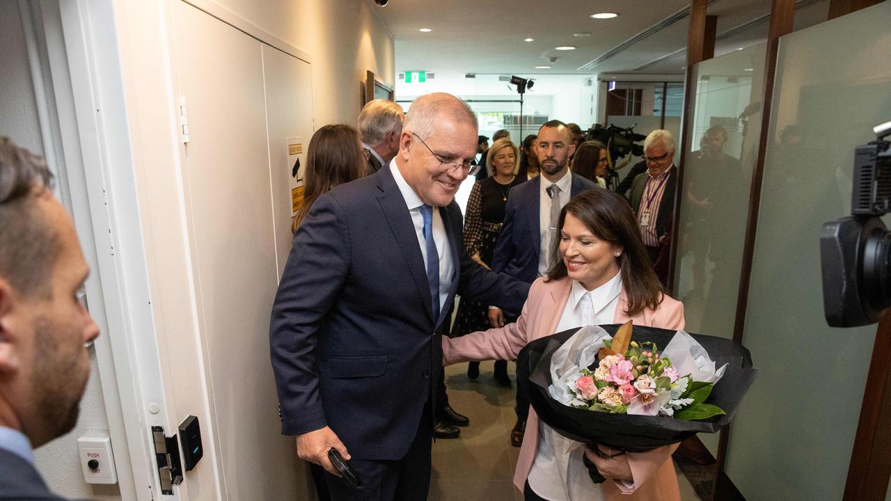 Prime Minister Scott Morrison and his wife Jenny. Picture: Jason Edwards