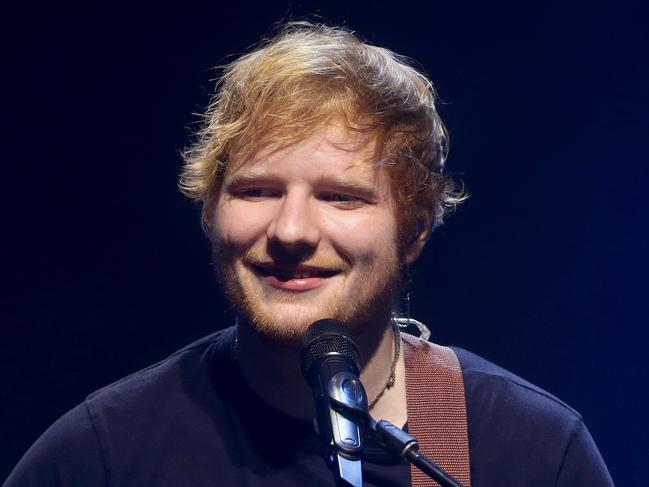 Ed Sheeran on stage at Nova's Red Room at the Sydney Opera House. Picture: Jonathan Ng