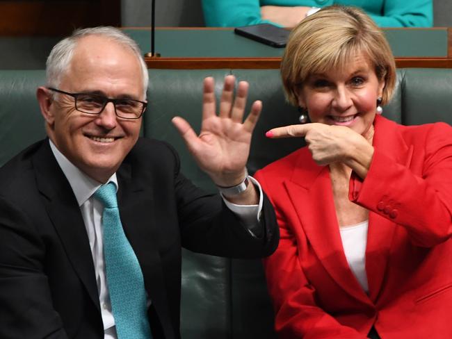 Prime Minister Malcolm Turnbull and Foreign Minister Julie Bishop. Picture: Dean Lewins/AAP