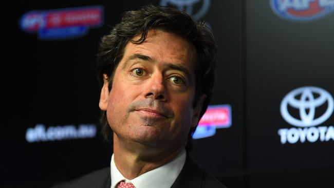 Gillon McLachlan has guaranteed all 18 clubs will survive the COVID-19 hiatus. Picture: Getty Images