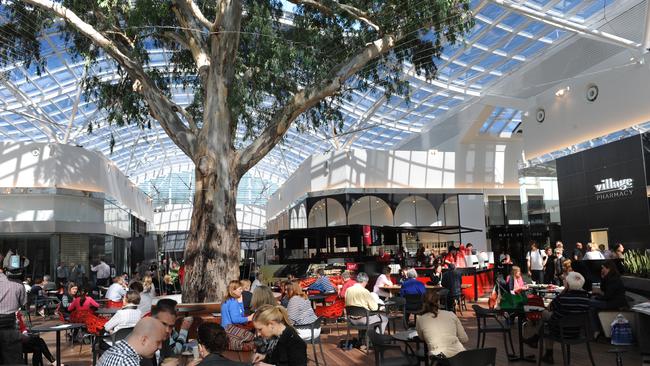 How the tree looked when the revamped Burnside Village shopping centre opened in November 2011.