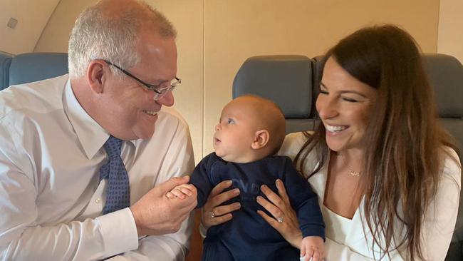 Scott Morrison, Sharrik Markson and little Raphi.