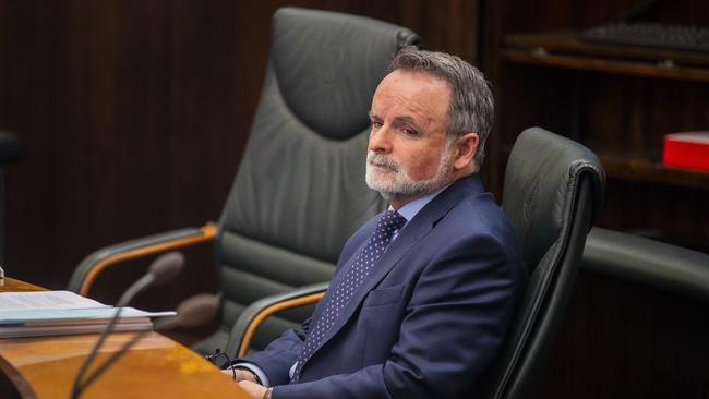 David O'Byrne, Parliament question time. Picture: Richard Jupe