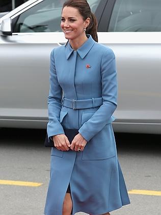 Catherine, Duchess of Cambridge wears Sarah Burton for Alexander McQueen as she meets the gathered crowds in Seymour Square during in Blenheim, New Zealand. Picture: Getty Images