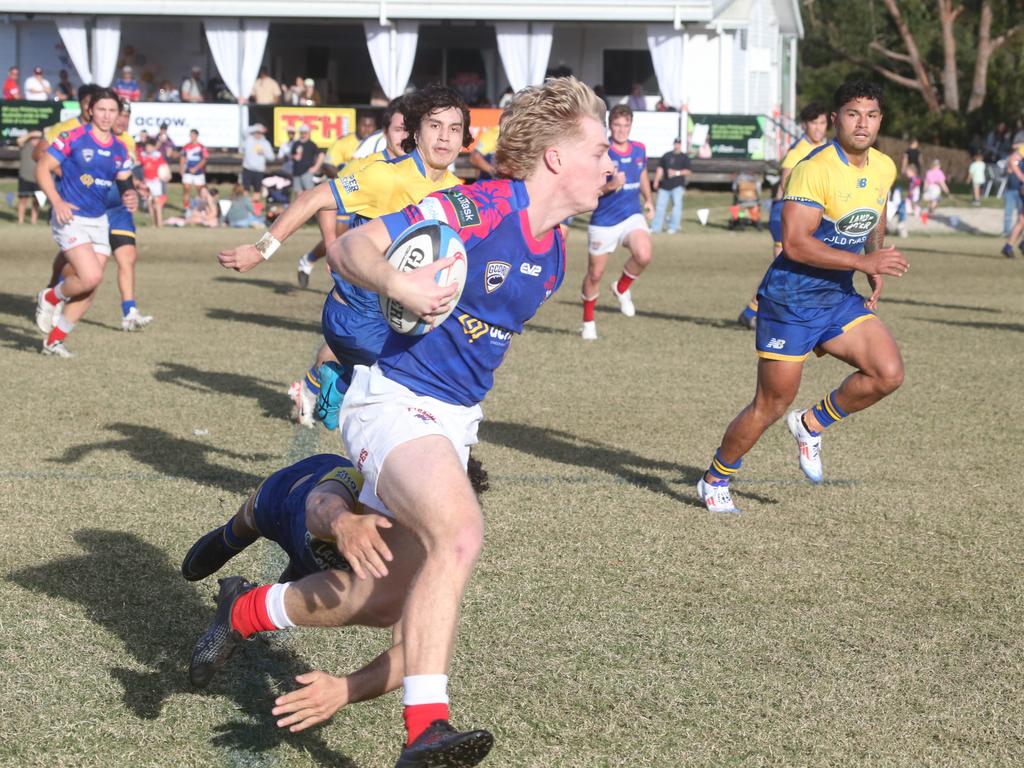 GCDRU round 13 seniors - 1st grade. Bond Pirates vs. GC Eagles. Ashton Govenlock. 14 July 2024 Miami Picture by Richard Gosling