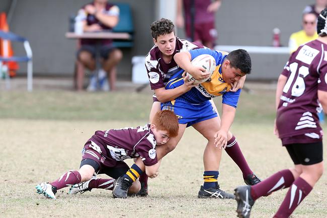 A Rugby League Gold Coast junior gala day at Burleigh Bears Junior Rugby League Club. Under 14s. Coomera vs Burleigh. 5 September 2021 Miami Picture by Richard Gosling