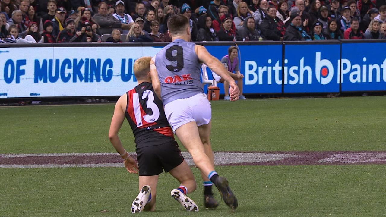 Robbie Gray catches Orazio Fantasia high.