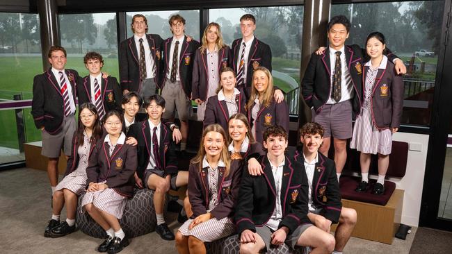 Nine sets of twins are finishing VCE at Haileybury College this year. Picture: Mark Stewart