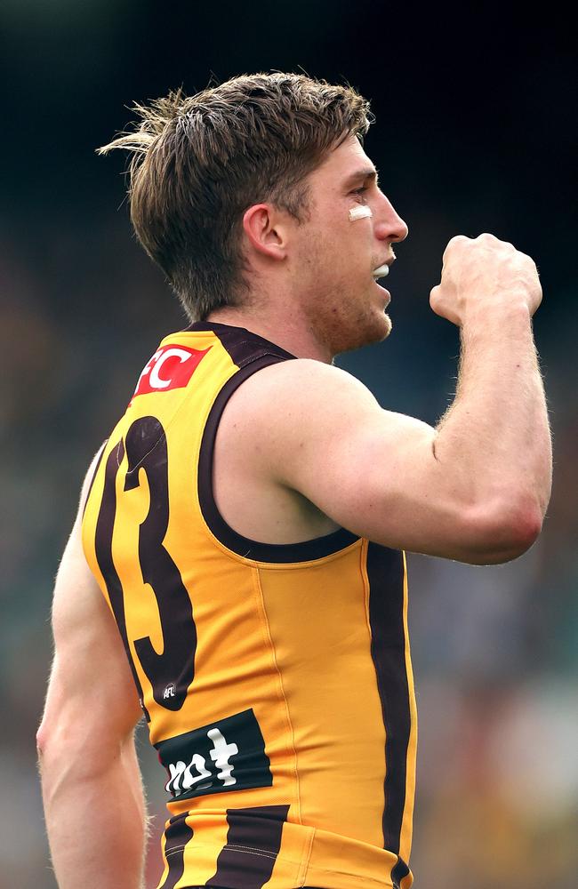 Dylan Moore starred for the Hawks on Saturday. Picture: Quinn Rooney/Getty Images.