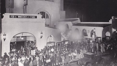 Theatregoers flock to Roxy Theatre at Parramatta for its opening night in 1929. Picture: Parramatta &amp; Cumberland District Heritage, History and Memories