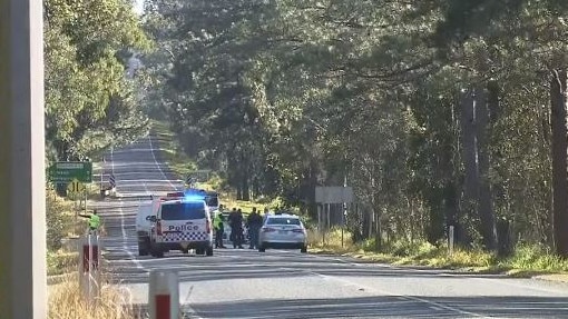 A 49-year-old Caboolture man died at the scene of the hit and run. Picture: 9 News