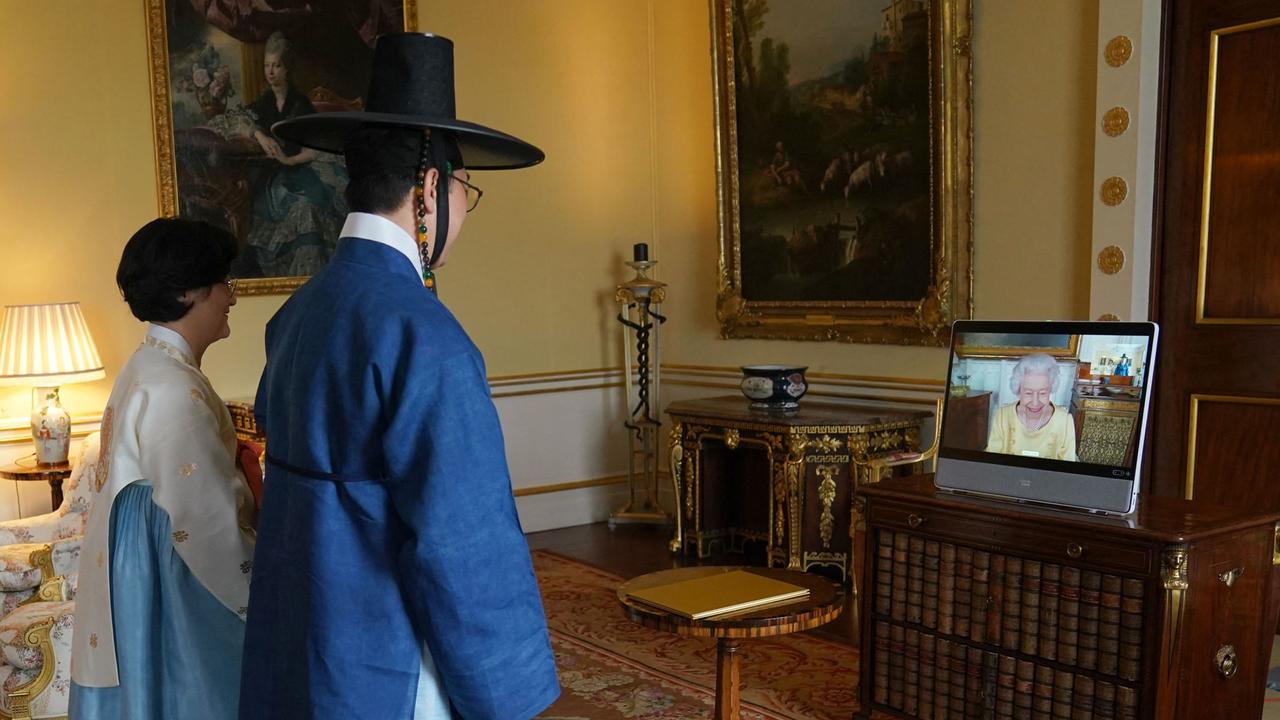 The Queen held a virtual audience in her first appearance. Picture: Victoria Jones / AFP