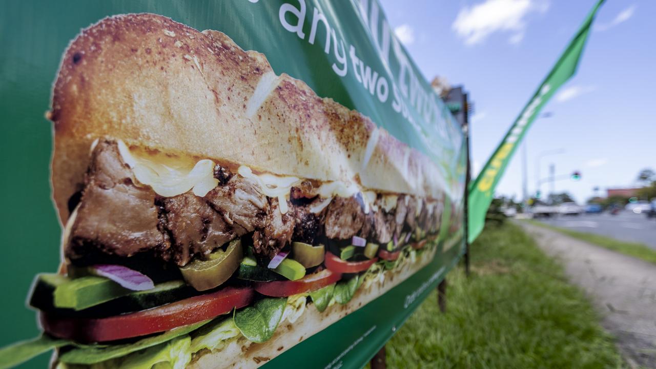 Subway, which has over 1000 stores in Australia, could be up for sale. Picture: NewsWire / Sarah Marshall