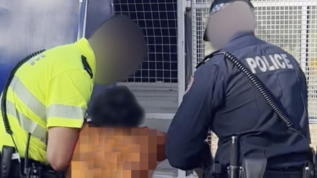 The Australian has published a video of a 11-year-old boy being forcibly put into a police paddywagon. Picture: The Australian