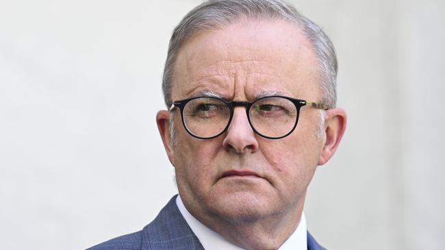 Anthony Albanese said he personally regards the suspected arson attack on a Melbourne synagogue as an act of terrorism. Picture: NewsWire/ Martin Ollman