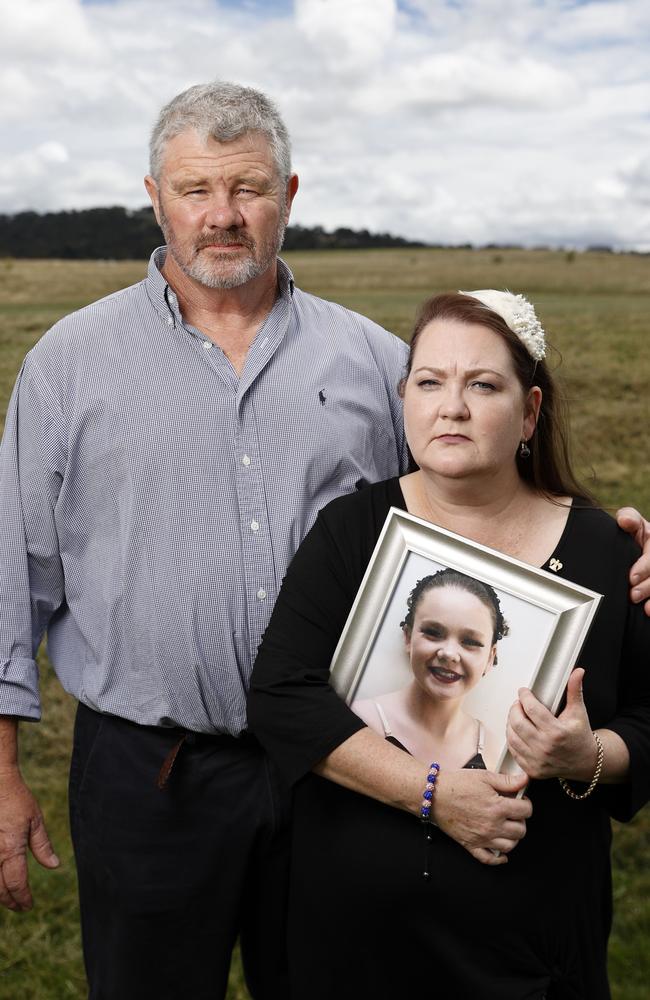 Tilly’s heartbroken parents Murry and Emma Rosewarne. Picture: Jonathan Ng