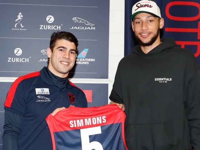 Melbourne Demons star Christian Petracca and leapt to the defence of his friend Ben Simmons, who was slammed by Joel Embiid for not taking an open dunk in their playoff exit. personal friend (Photo by Michael Willson/AFL Photos via Getty Images)