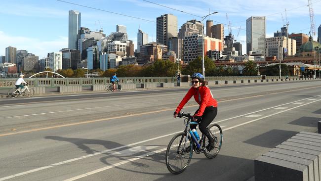 Crossing Princes Bridge. Picture: Getty