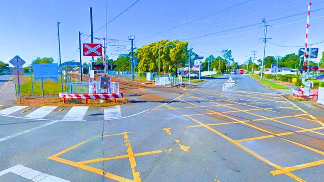 The level crossing at Bethania will be removed as part of the Faster Rail program. Picture: Judith Kerr