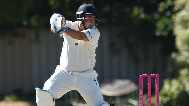 Former Redbacks and Australian One-Day International batsman Mark Cosgrove, pictured playing for Northern Districts, scored a massive 34 off one over on Saturday. Picture: Sam Wundke