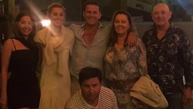 Karl Stefanovic with his girlfriend Jasmine Yarbrough and her family in Mexico. Picture: Facebook