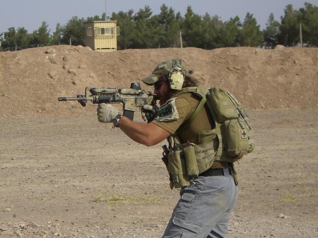 Commando Wes H Hennessey in Afghanistan. Picture: Supplied