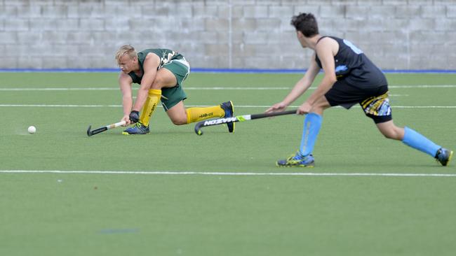 Ipswich's Zac Profke in the U18 state hockey championships between Ipswich and Gold Coast.