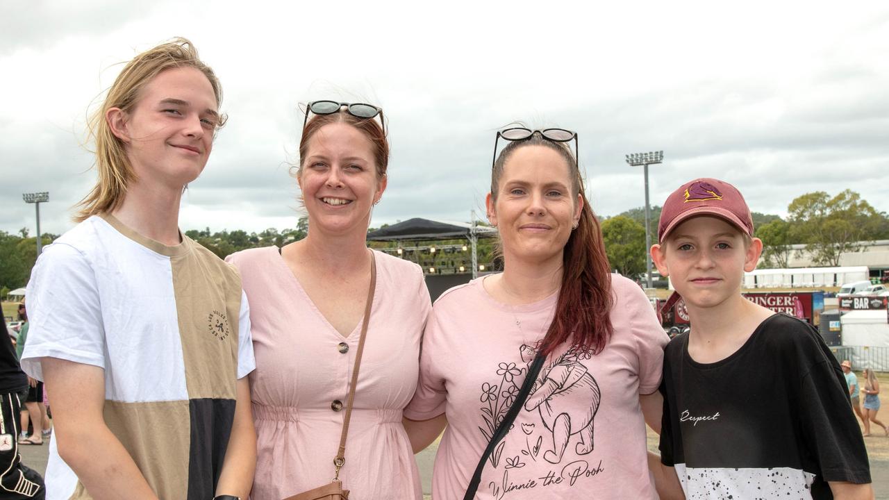 Jason Luckie, Laura Luckie, Nicole Wilson and Sebastian Muxworthy at Meatstock - Music, Barbecue and Camping Festival at Toowoomba Showgrounds, Sunday March 10th, 2024. Picture: Bev Lacey